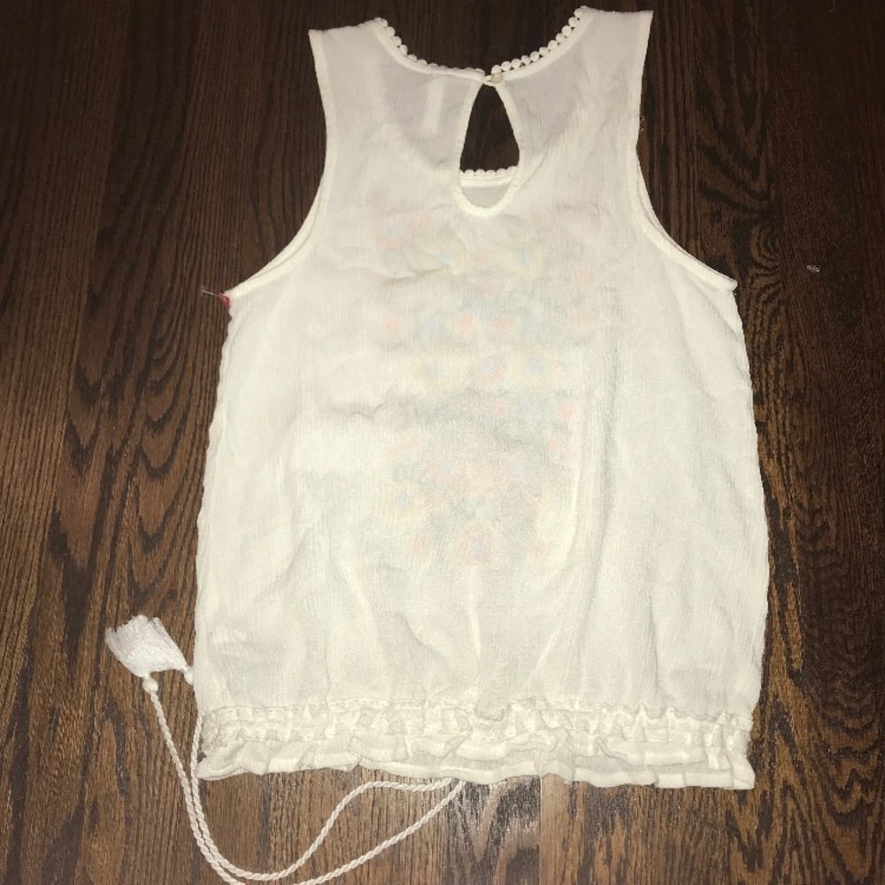 NWOT • Embroidered Drawstring Hem Top - Picture 7 of 8